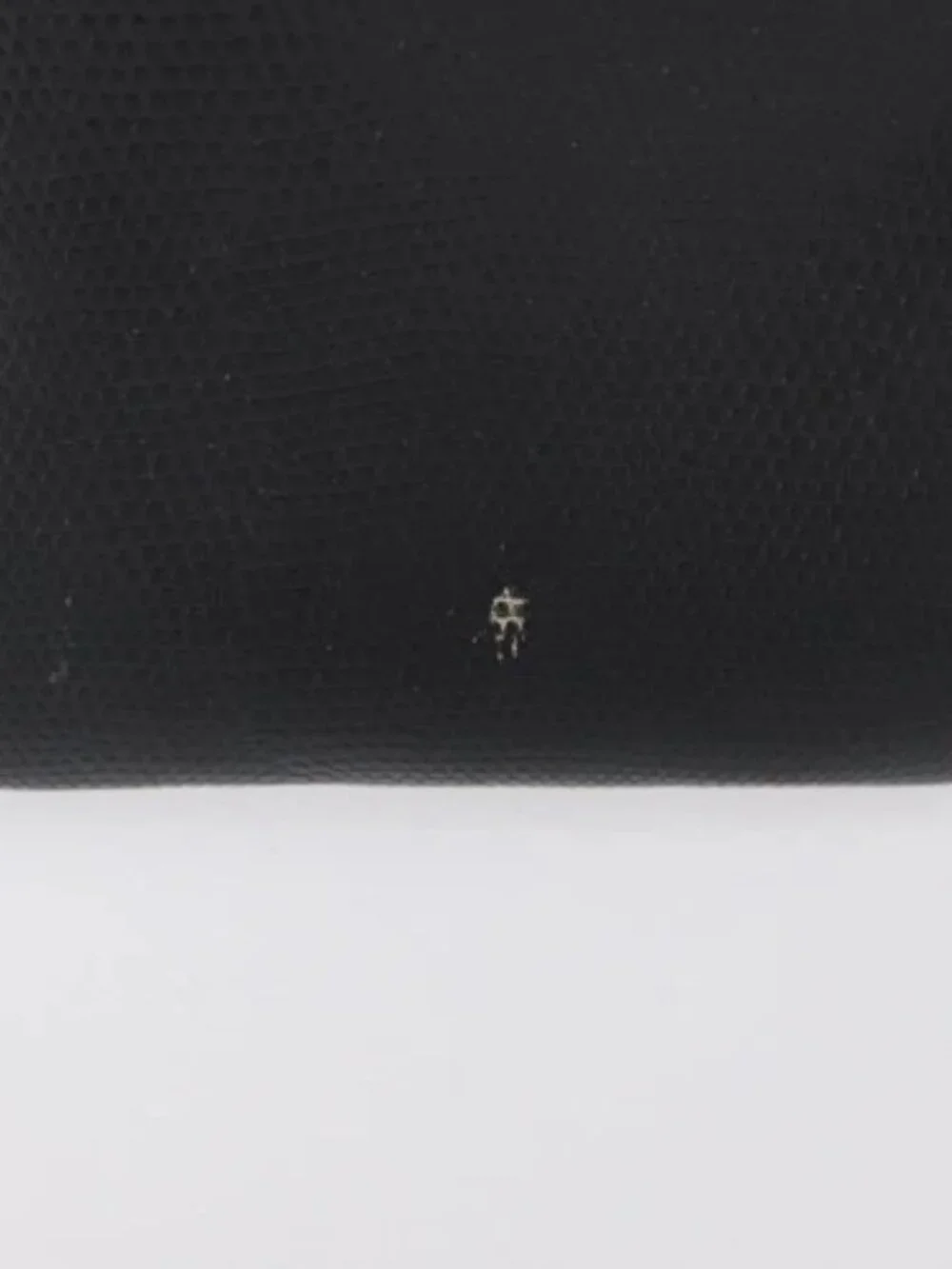 Salvatore Ferragamo Vala Tote Bag Leather Black Gold Auth BA7676